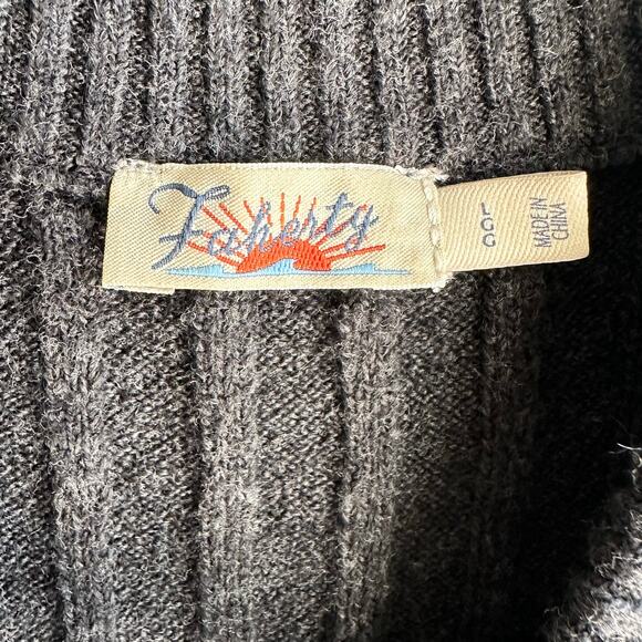 Faherty Jackson Long Sleeve Rib Sweater Dress In Ash Heather - Picture 8 of 9